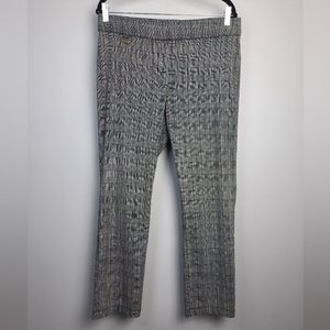 Emaline Black and Brown Plaid Preppy Academia Pull On Pants size 12